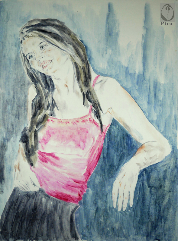 oil on paper - olio su carta di Piro